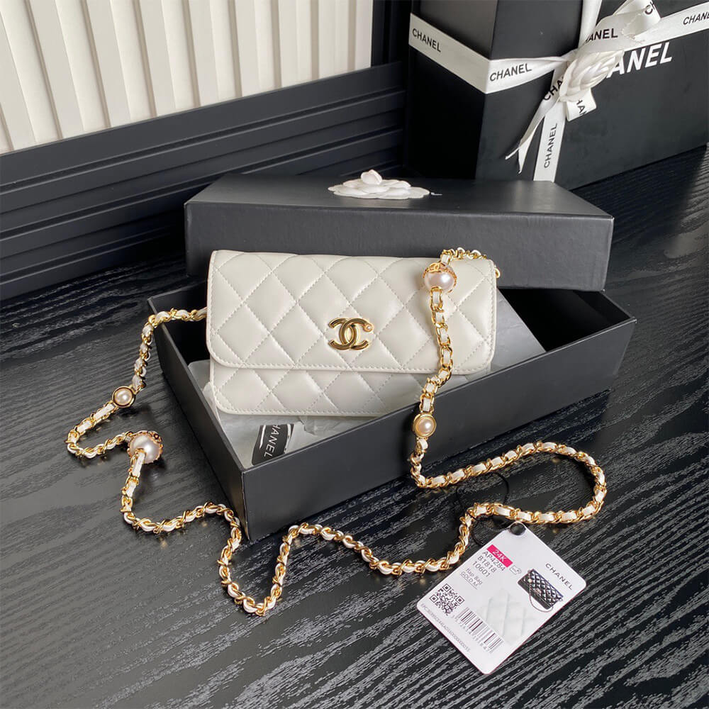 Ch**el Flap Phone Holder with Chain(HIGH-END GRADE)
