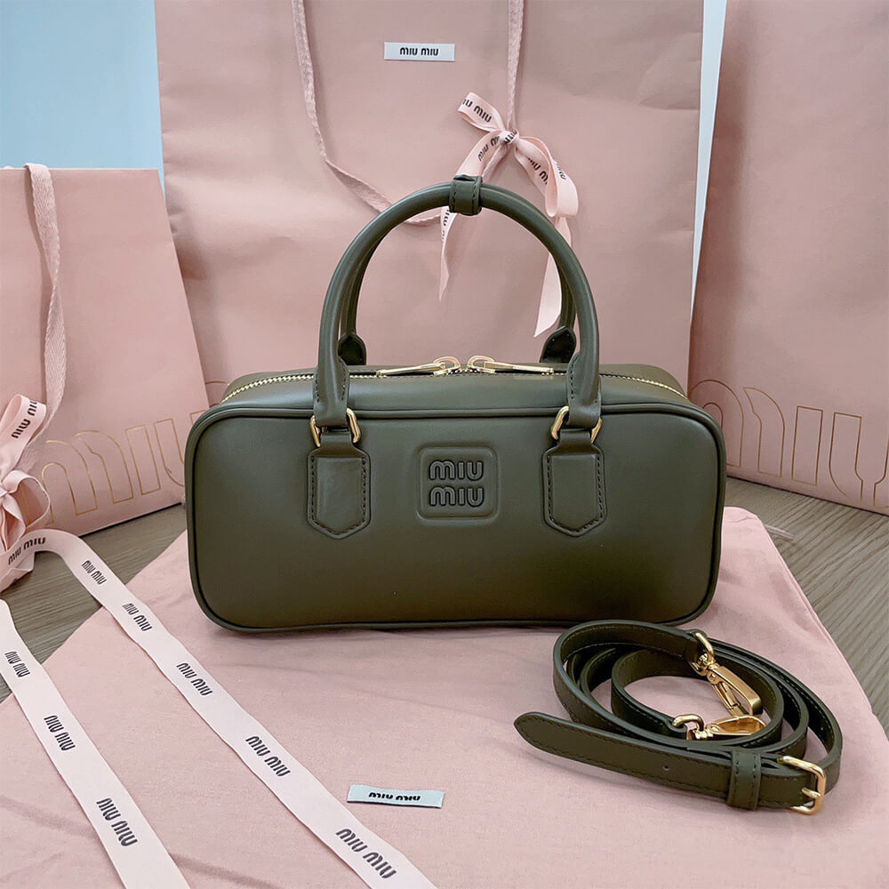 M1um1u Large Arcadie Leather Bag(HIGH-END GRADE)