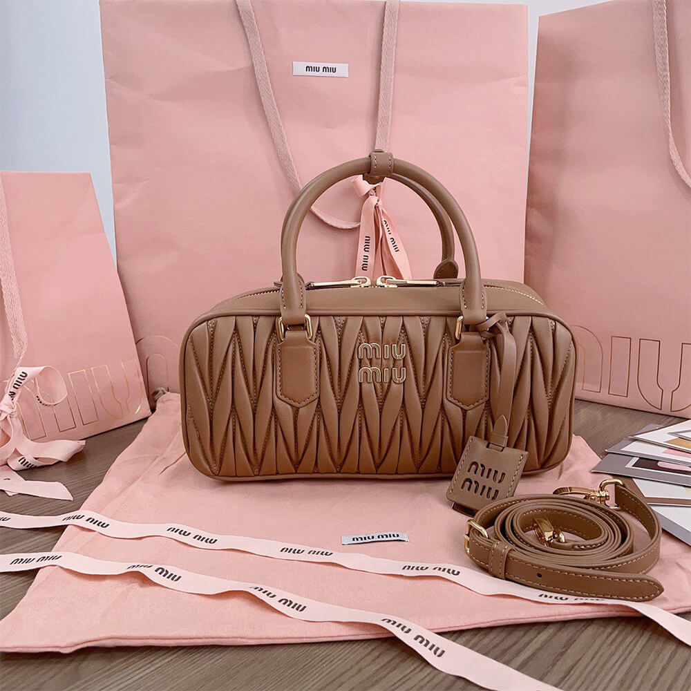 M1um1u Large Arcadie Leather Bag(HIGH-END GRADE)