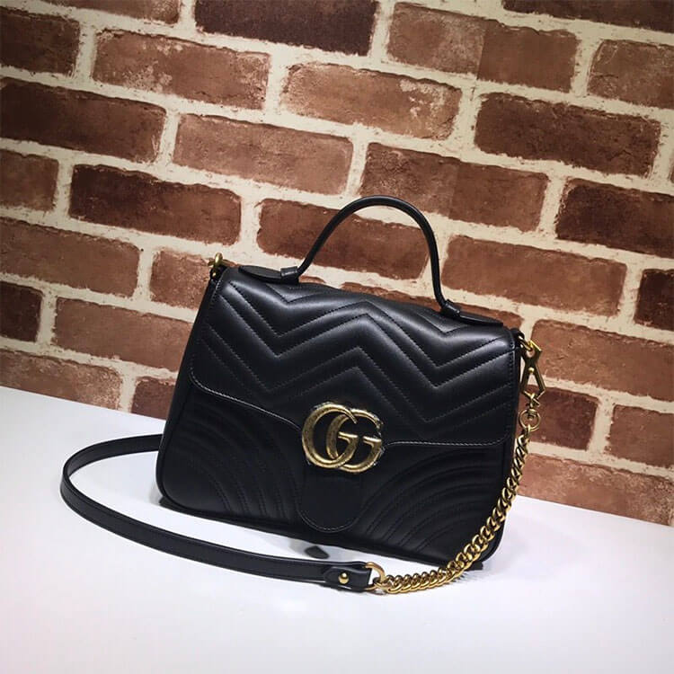 Gvc*1 GG Marmont Small Top Handle Bag