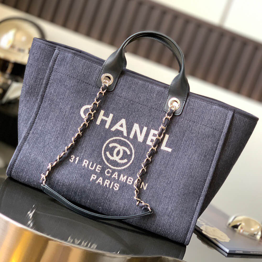 Ch**el LARGE DEAUVILLE TOTE(HIGH-END GRADE)