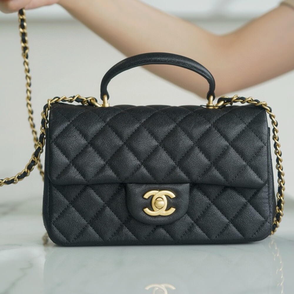 Ch**el Mini Flap with Top Handle(HIGH-END GRADE)