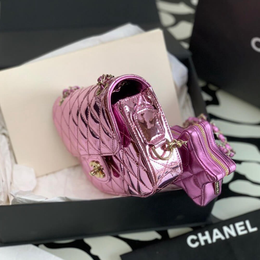 Ch**el MINI FLAP BAG(HIGH-END GRADE)