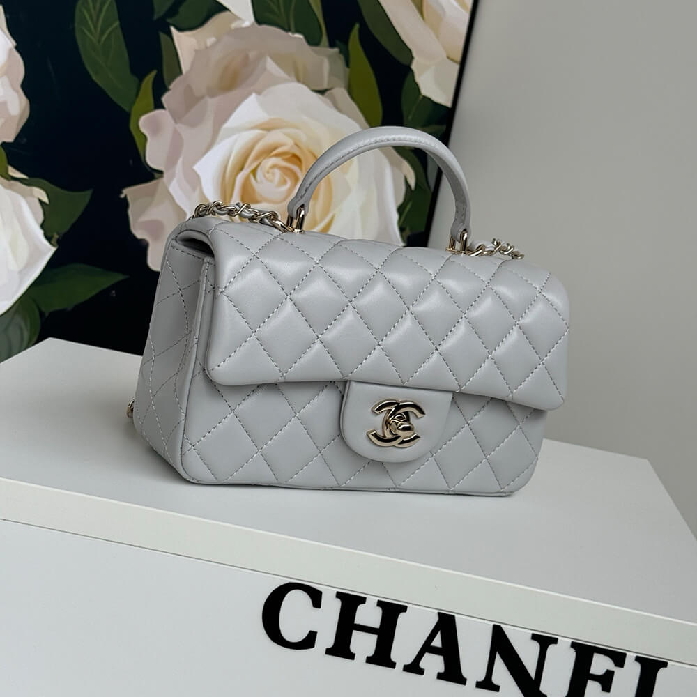 Ch**el Mini Classic Handbag With Top Handle
