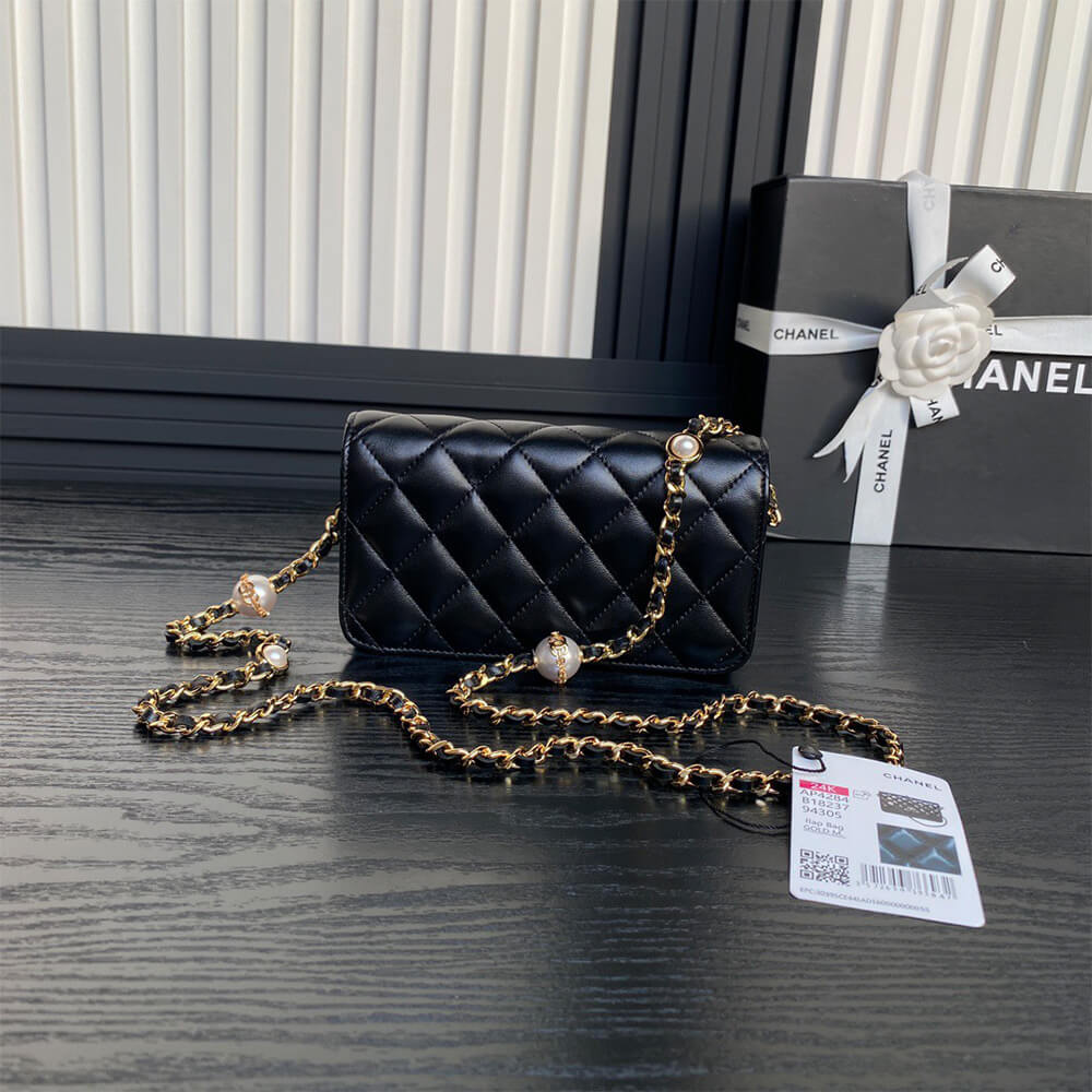 Ch**el Flap Phone Holder with Chain(HIGH-END GRADE)