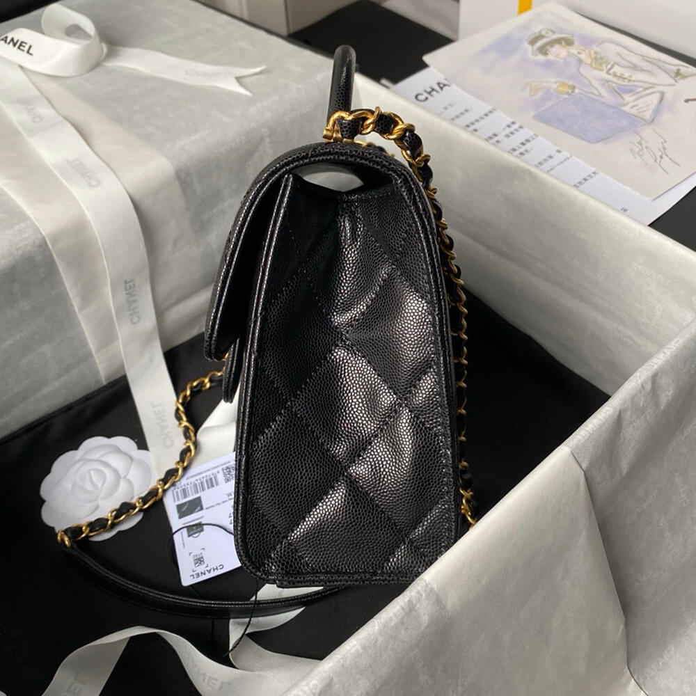 Small FLAP BAG WITH TOP HANDLEE