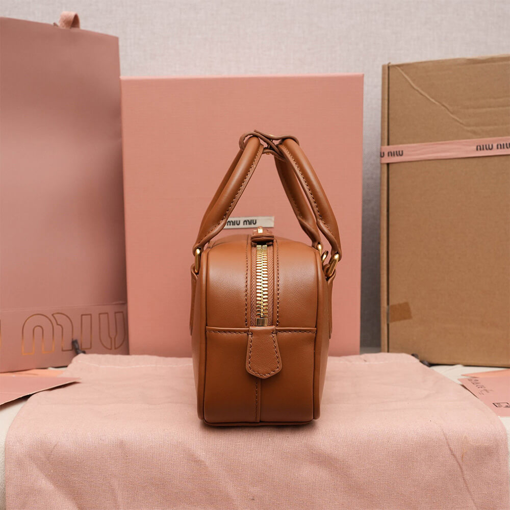 M1um1u Medium Arcadie Leather Bag(HIGH-END GRADE)