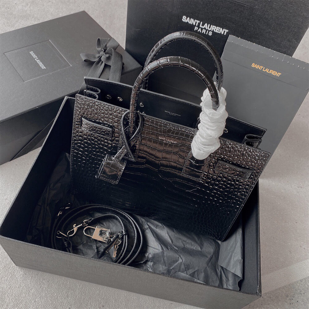 Y51 SAC DE JOUR BABY IN CROCODILE-EMBOSSED