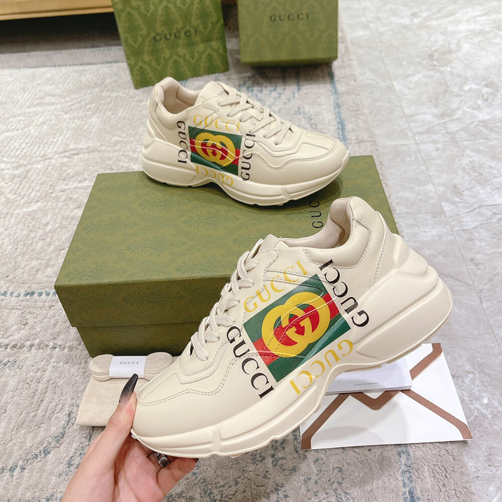 Rhyton Gvc*1 logo leather sneaker