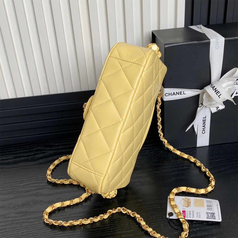 Ch**el Flap Bag with Top Handle(HIGH-END GRADE)