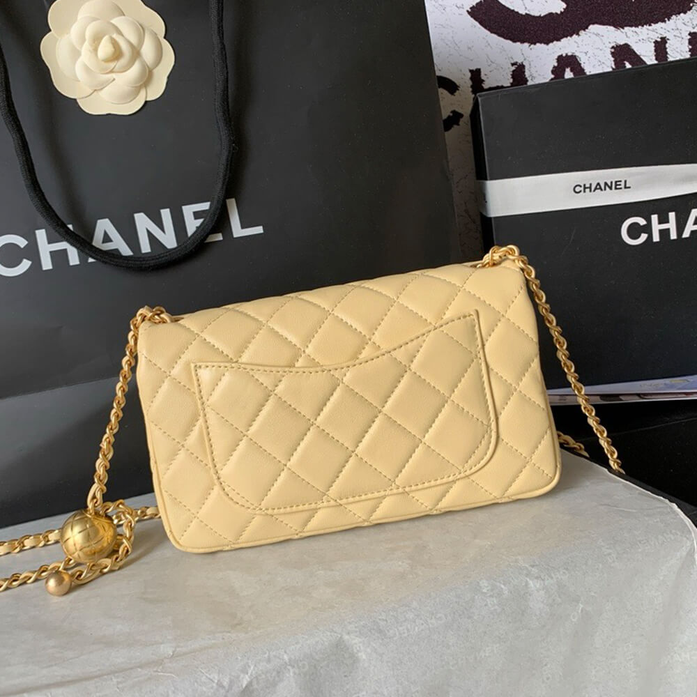 Ch**el Pearl Crush Mini Rectangular Flap