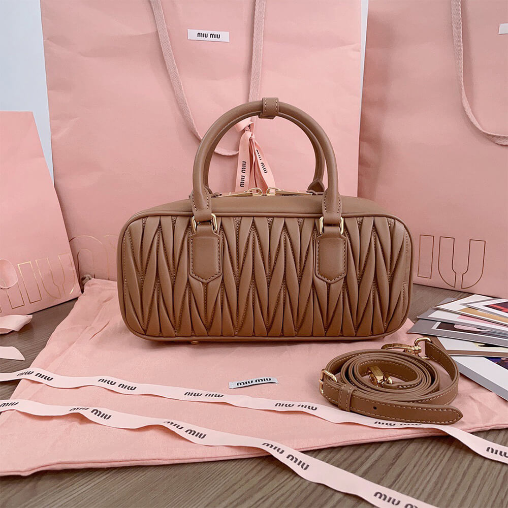 M1um1u Large Arcadie Leather Bag(HIGH-END GRADE)