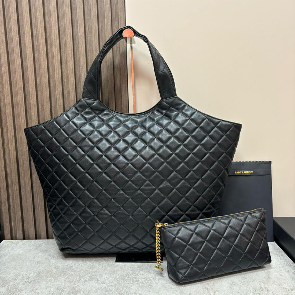 Y51 ICARE MAXI SHOPPING BAG IN QUILTED LAMBSKIN(HIGH-END GRADE)