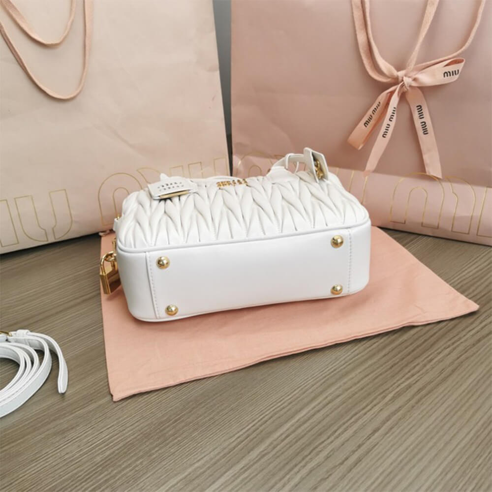 Matelasse nappa leather top-handle bag