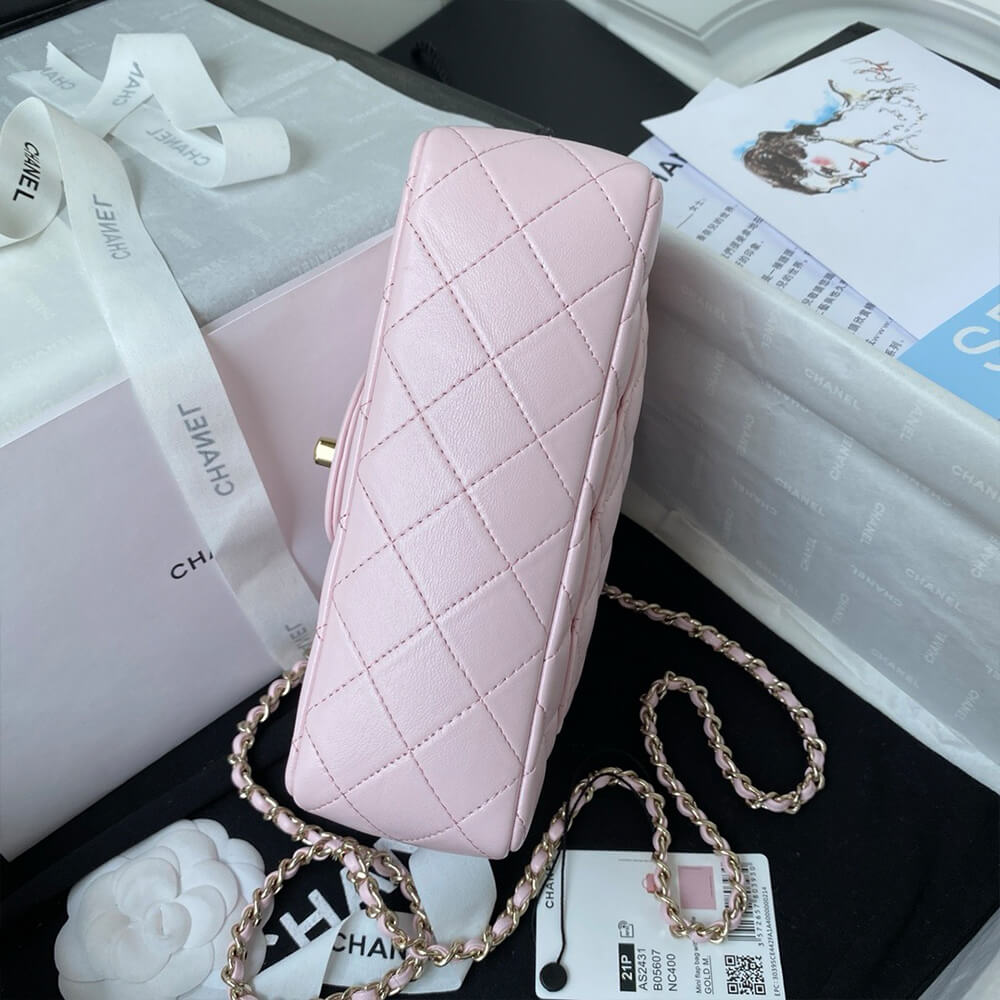 Ch**el Mini Classic Handbag With Top Handle