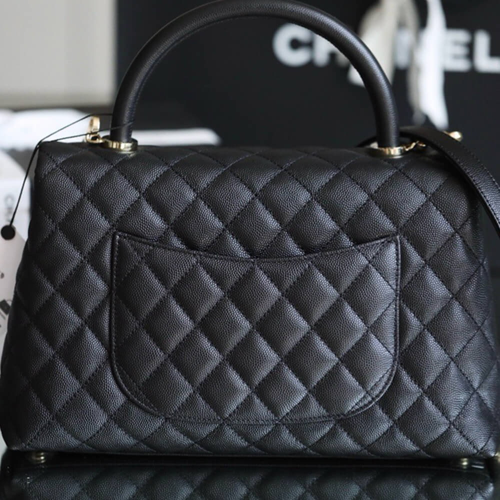 Ch**el LARGE FLAP BAG WITH TOP HANDLE(high-end grade)