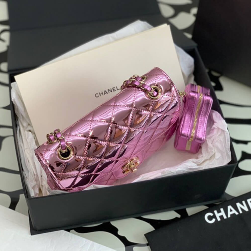 Ch**el MINI FLAP BAG(HIGH-END GRADE)