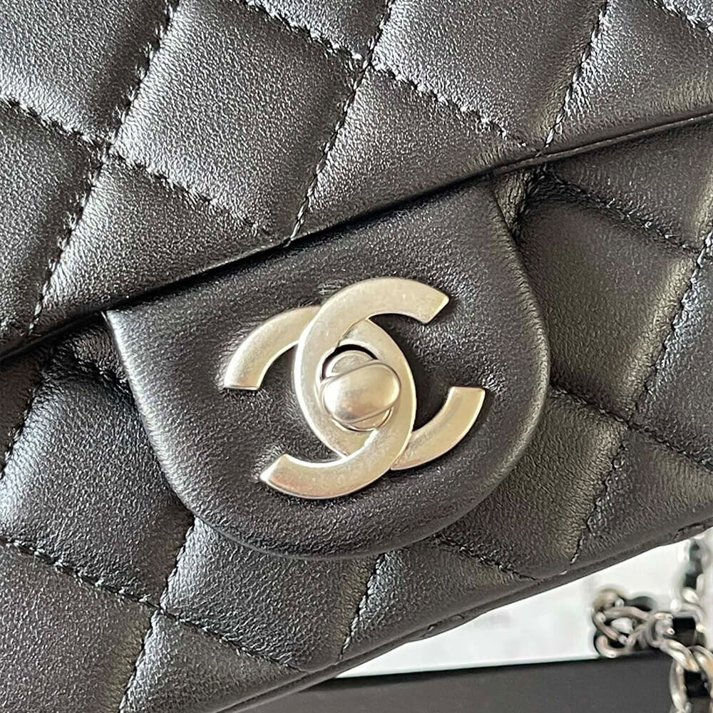 Ch**el Pearl Crush Mini Rectangular Flap