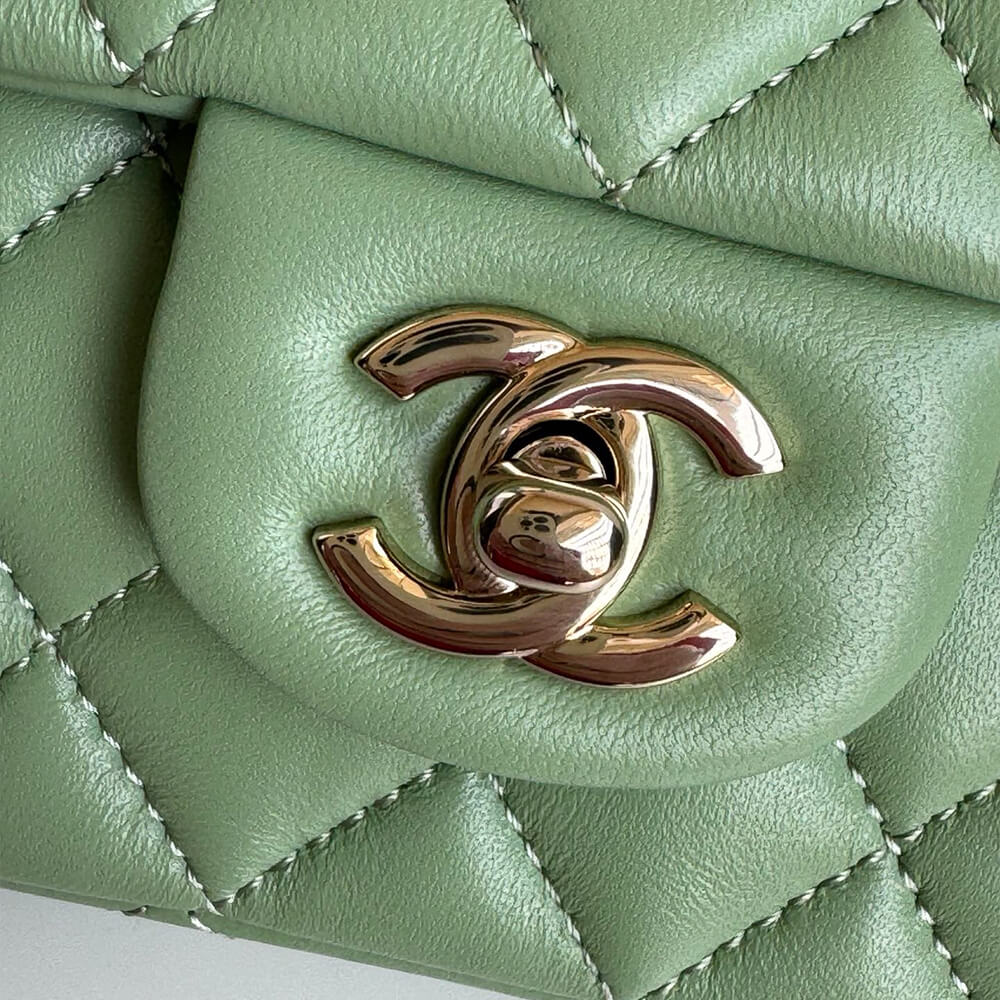 Ch**el Mini Classic Handbag With Top Handle