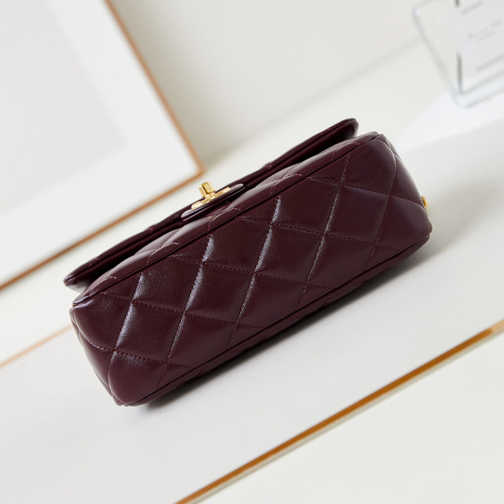 Ch**el Flap Bag with Top Handle(HIGH-END GRADE)