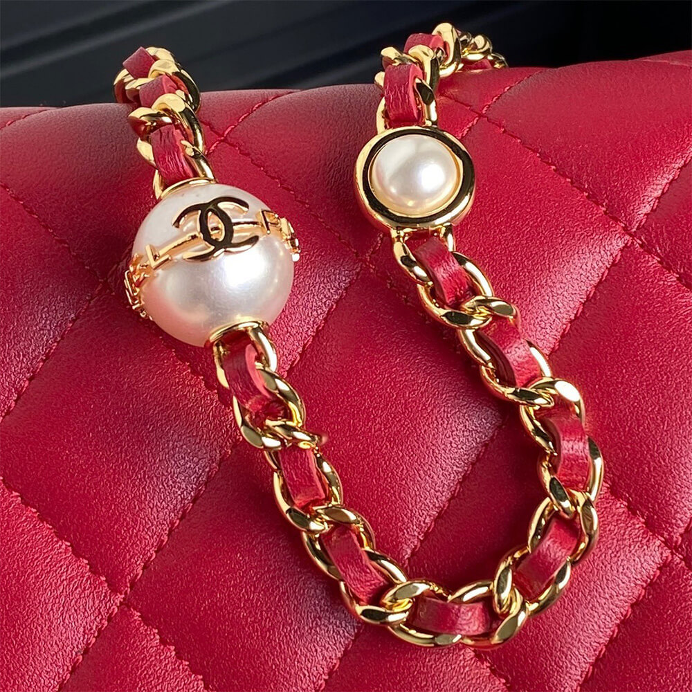 Ch**el Flap Phone Holder with Chain(HIGH-END GRADE)