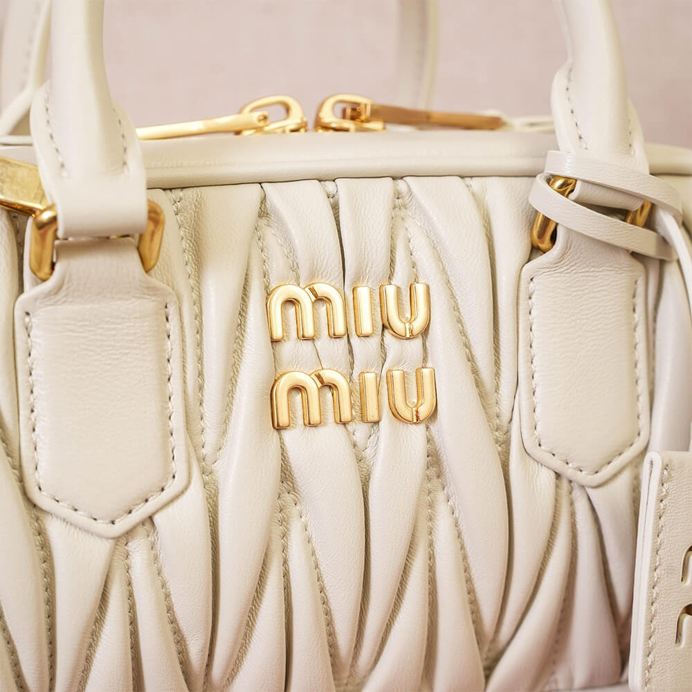 M1um1u Medium Arcadie matelasse nappa Bag(HIGH-END GRADE)