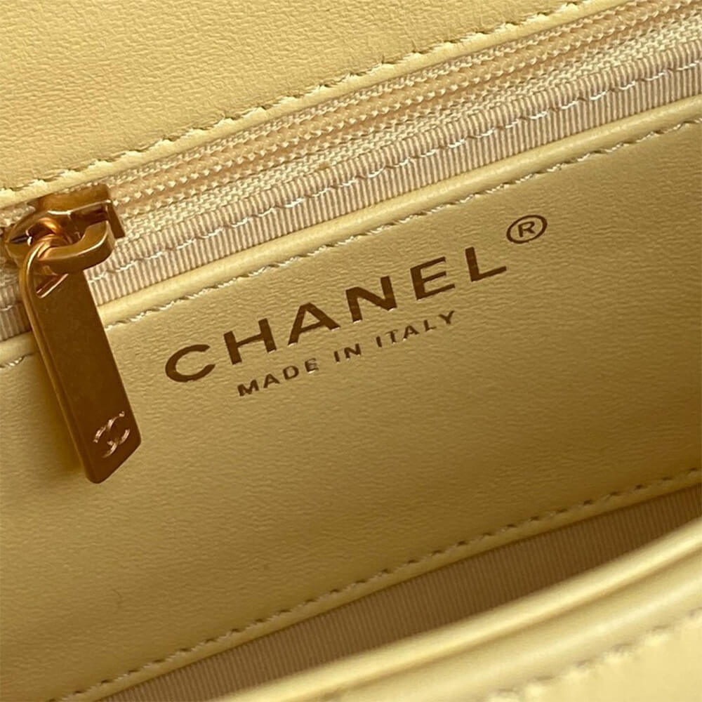 Ch**el Flap Bag with Top Handle(HIGH-END GRADE)
