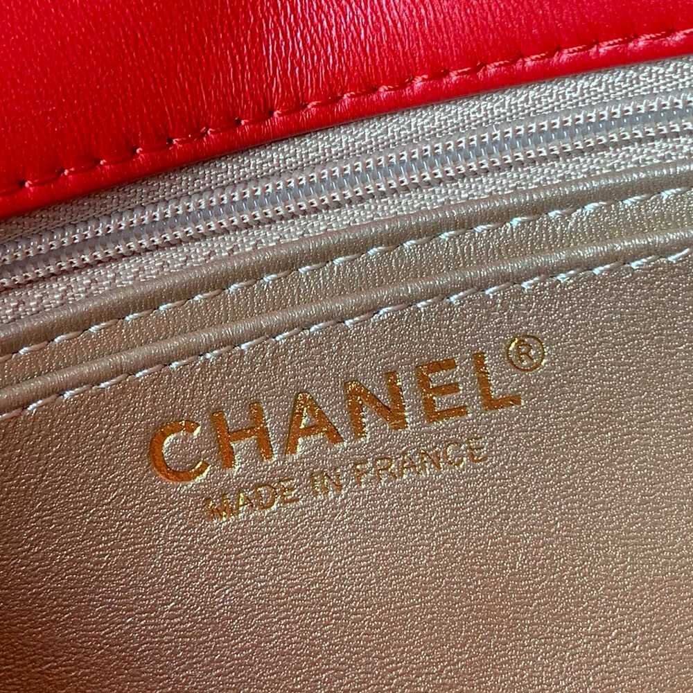 Ch**el Pearl Crush Mini Rectangular Flap