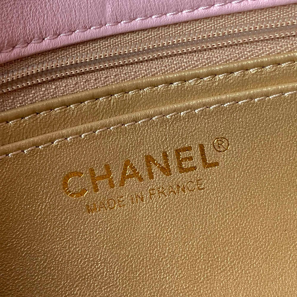 Ch**el Pearl Crush Mini Rectangular Flap