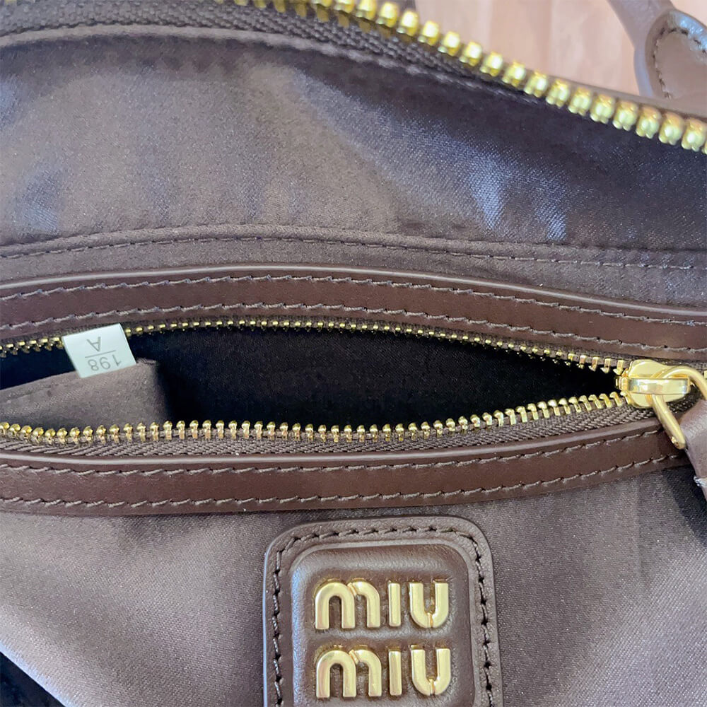 M1um1u Large Arcadie Leather Bag(HIGH-END GRADE)