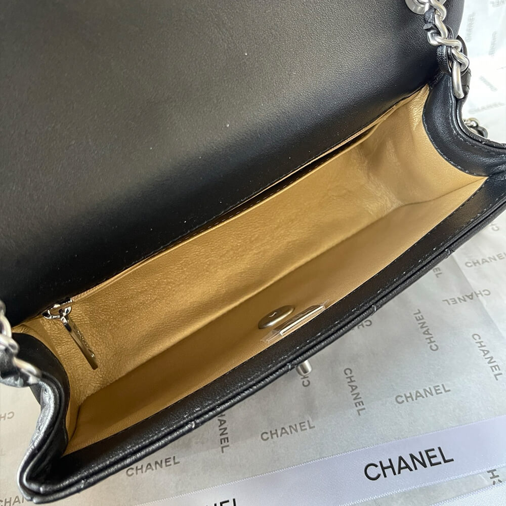 Ch**el Pearl Crush Mini Rectangular Flap