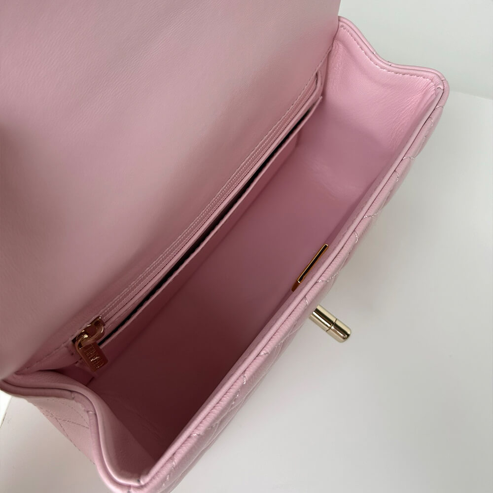 Ch**el Mini Classic Handbag With Top Handle