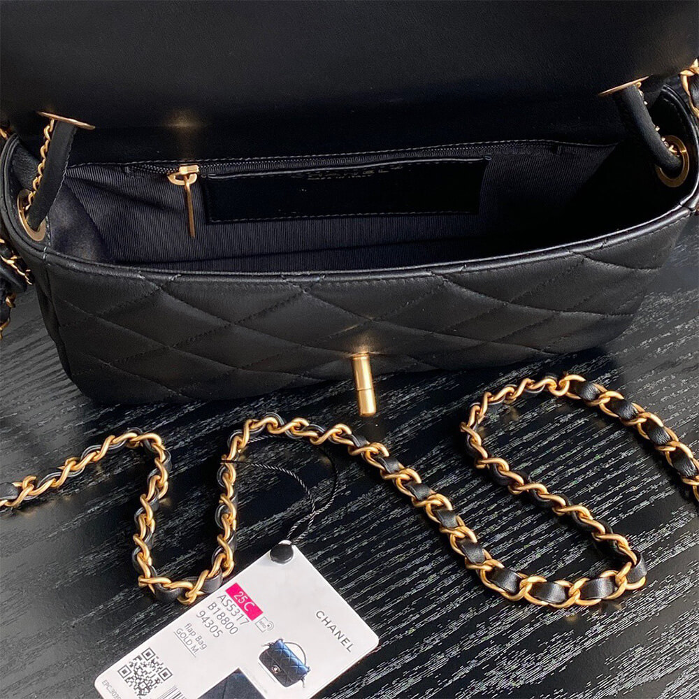 Ch**el Flap Bag with Top Handle(HIGH-END GRADE)