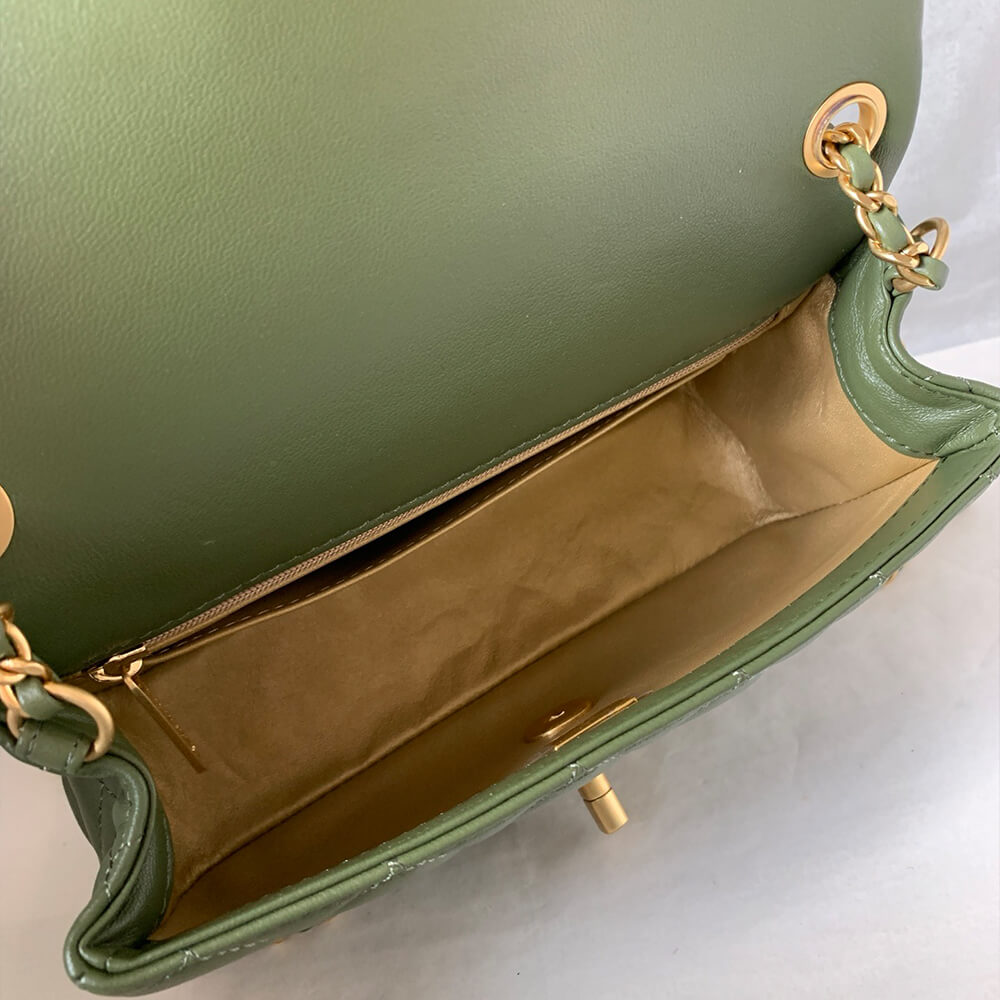 Ch**el Pearl Crush Mini Rectangular Flap