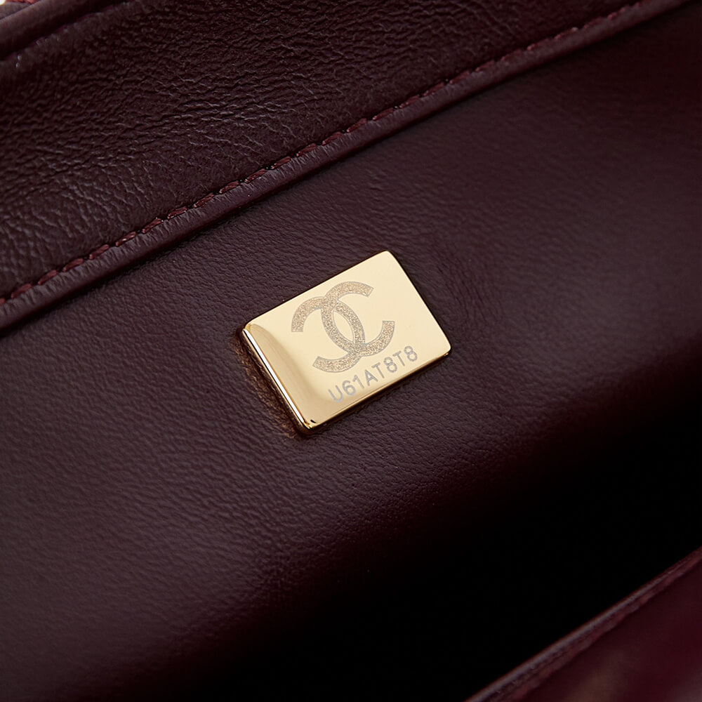 Ch**el Flap Bag with Top Handle(HIGH-END GRADE)