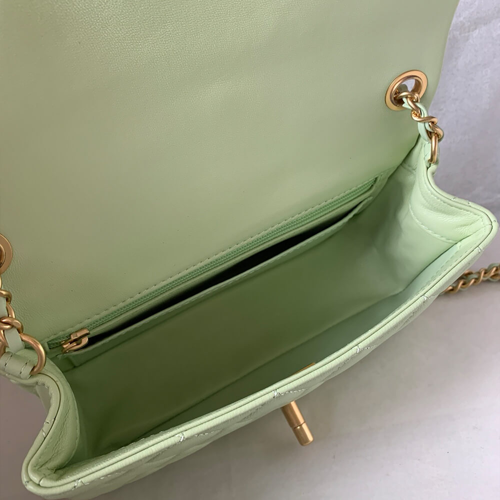 Ch**el Pearl Crush Mini Rectangular Flap
