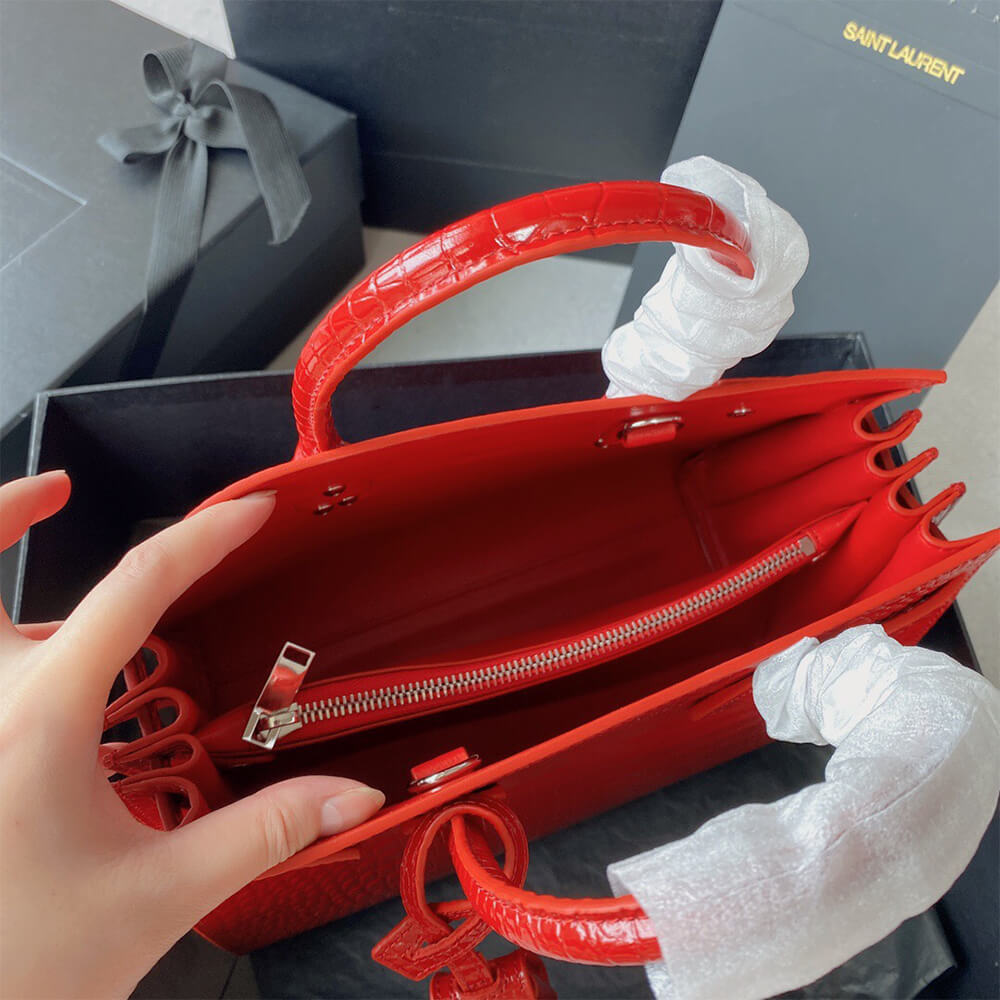 Y51 SAC DE JOUR BABY IN CROCODILE-EMBOSSED
