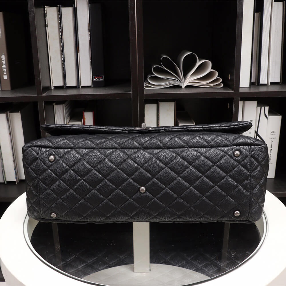 Ch**el Travel Flap Bag Black