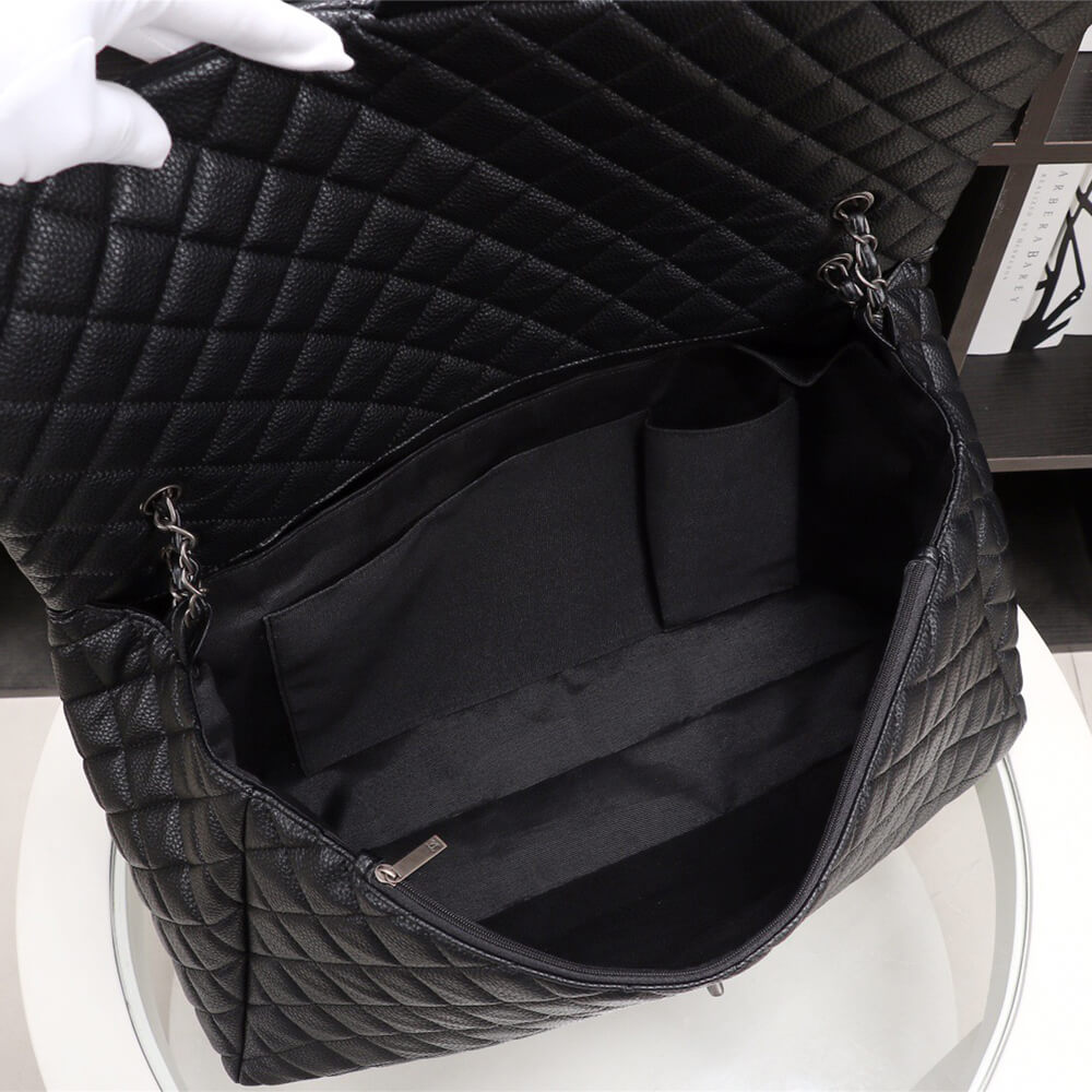 Ch**el Travel Flap Bag Black