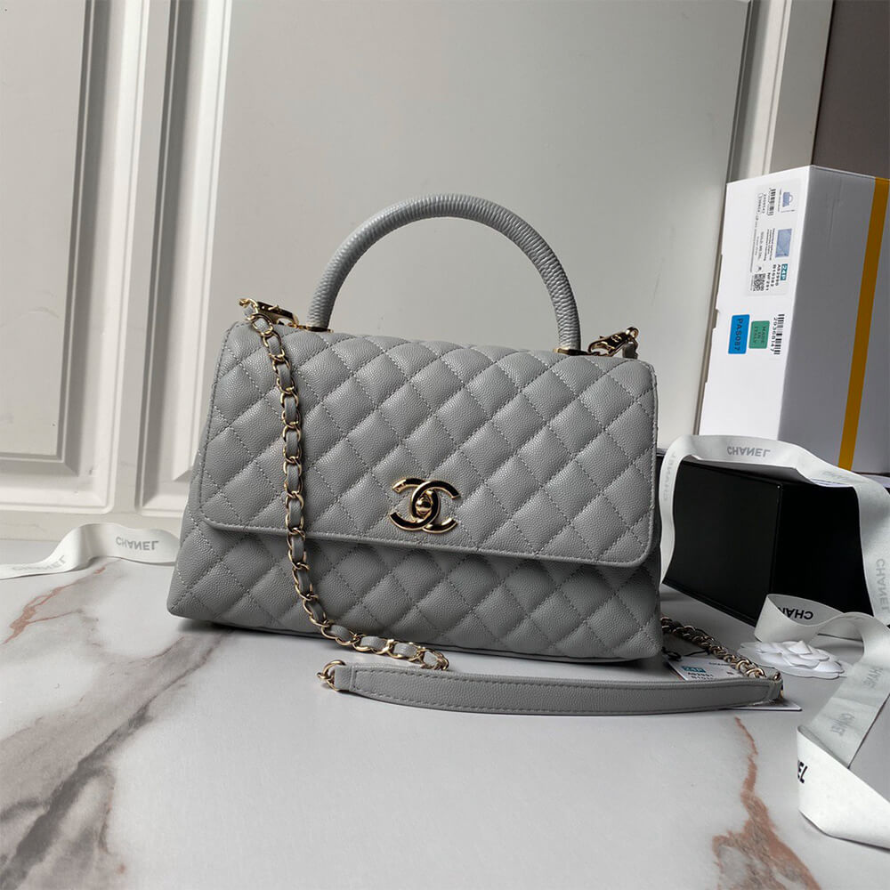 Ch**el Large Flap Bag With Top Handle(high-end grade)