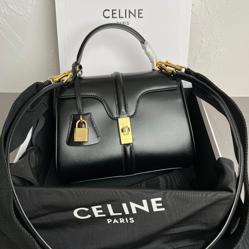 Ce1i*e SMALL 16 BAG IN SATINATED CALFSKIN(high-end grade)