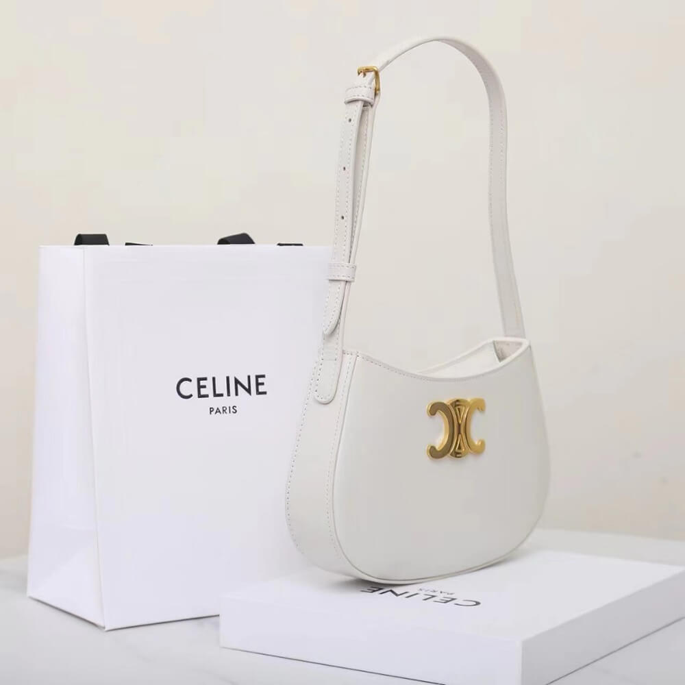 Ce1i*e MEDIUM TILLY BAG in shiny calfskin