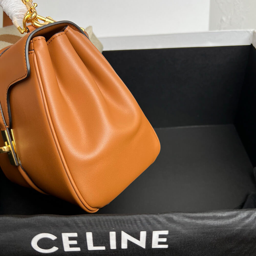Ce1i*e SMALL 16 BAG IN SATINATED CALFSKIN(high-end grade)