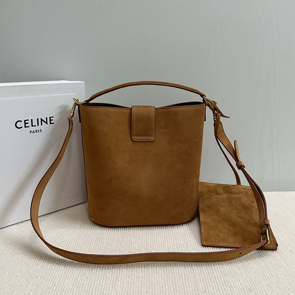 Ce1i*e MEDIUM L0visE BAG in SUEDE CALFSKIN
