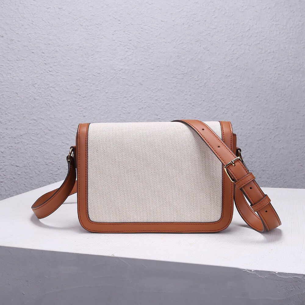 Ce1i*e CLASSIQUE TRIOMPHE BAG IN TRIOMPHE CANVAS AND CALFSKIN