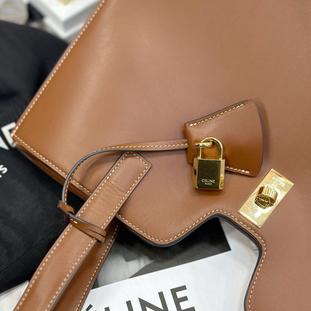 Ce1i*e CABAS 16 IN S*pPLE SMOOTH CALFSKIN