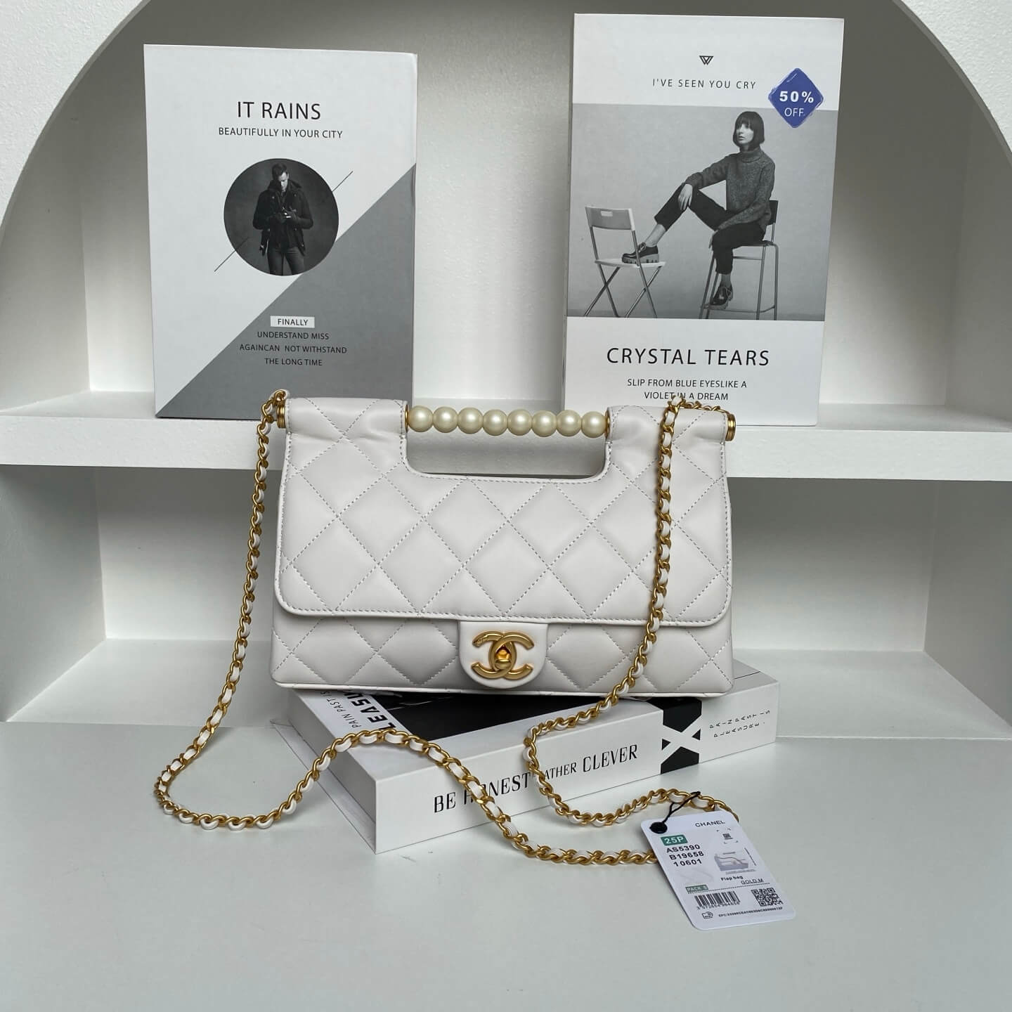 Ch**el Flap Bag With Top Handle(HIGH-END GRADE)