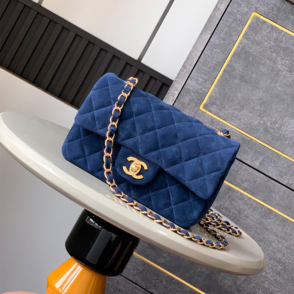 Ch**el SUEDE MINI FLAP BAG(HIGH-END GRADE)