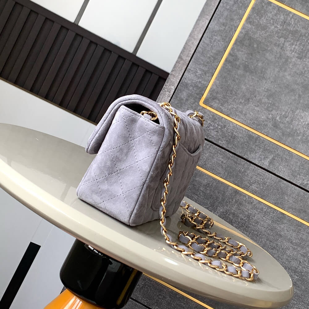 Ch**el SUEDE MINI FLAP BAG(HIGH-END GRADE)