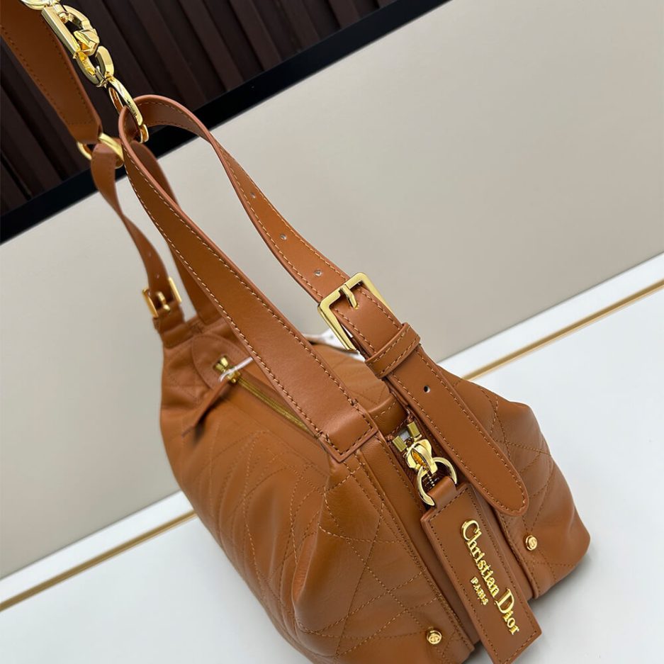 D10r Medium D-Journey Bag in Vintage Smooth Calfskin(high-end grade)